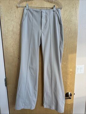 Vuori Women's Light Gray Wide-Leg Trousers